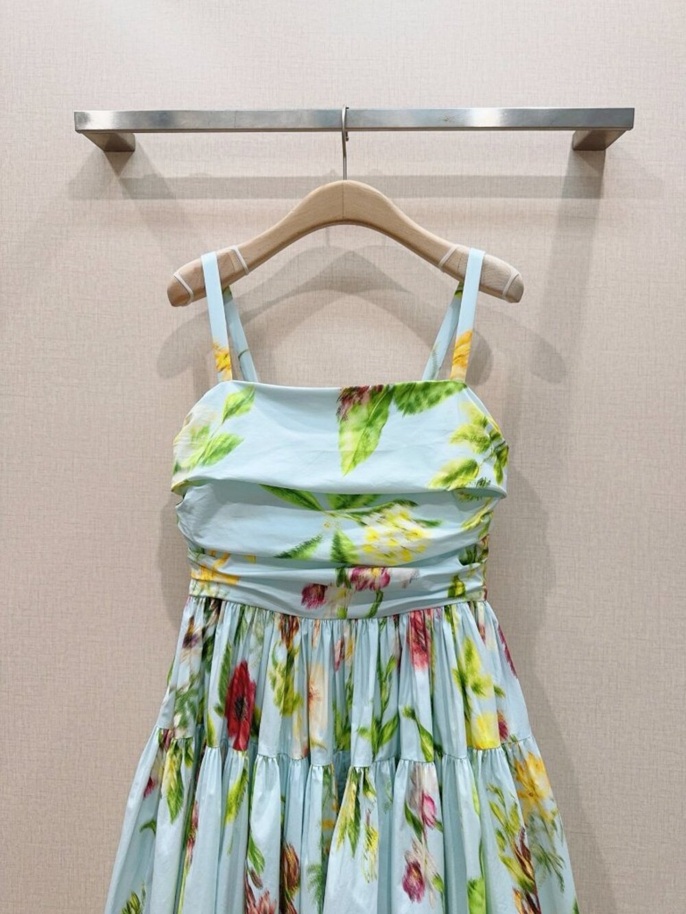 Oscar De La Renta Printed Camisole Dress - Picture 3 of 8